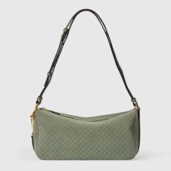 Gucci Women Half Horsebit Medium Shoulder Bag-Green 860787AAEE7