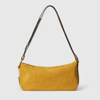 Gucci Women Half Horsebit Medium Shoulder Bag-Yellow ‎860787AAEE7