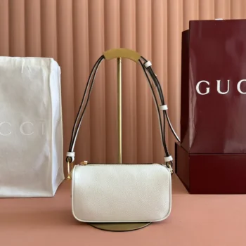 Gucci Women Half Horsebit Mini Bag-White ‎860784AAFW0