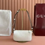 Gucci Women Half Horsebit Mini Bag-White ‎860784AAFW0