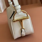 Gucci Women Half Horsebit Mini Bag-White ‎860784AAFW0