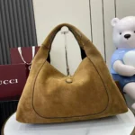 Gucci Women Softbit Maxi Shoulder Bag-Brown ‎837466AAFLB