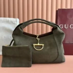 Gucci Women Softbit Maxi Shoulder Bag-Dark Green ‎837466AAFLB