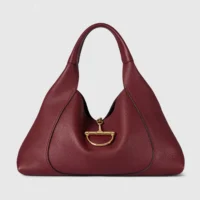 Gucci Women Softbit Maxi Shoulder Bag-Maroon 837466AAEAO