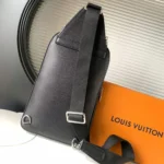 Louis Vuitton LV Men Avenue Slingbag Taiga Cowhide Leather-Black M30863