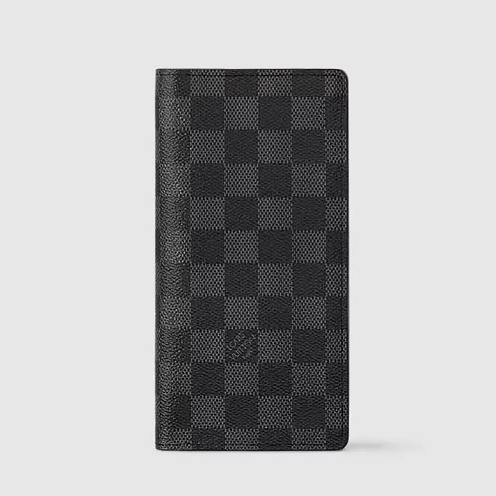 Louis Vuitton LV Unisex Brazza Wallet Damier Graphite Canvas-N62665 Louis Vuitton LV Unisex Brazza Wallet Taurillon Leather-N62665