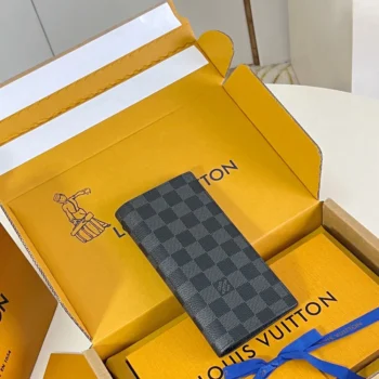 Louis Vuitton LV Unisex Brazza Wallet Damier Graphite Canvas-N62665