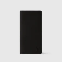 Louis Vuitton LV Unisex Brazza Wallet Waxy Calfskin Leather-Black M25942