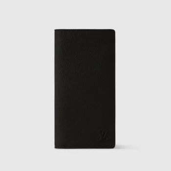 Louis Vuitton LV Unisex Brazza Wallet Waxy Calfskin Leather-Black M25942