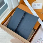 Louis Vuitton LV Unisex Brazza Wallet Waxy Calfskin Leather-Navy M25978