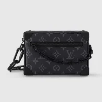 Louis Vuitton LV Unisex Mini Soft Trunk Monogram Eclipse Coated Canvas-Black M44735