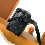 Louis Vuitton LV Unisex Mini Soft Trunk Monogram Eclipse Coated Canvas-Black M44735