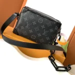 Louis Vuitton LV Unisex Mini Soft Trunk Monogram Eclipse Coated Canvas-Black M44735