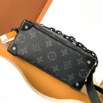 Louis Vuitton LV Unisex Mini Soft Trunk Monogram Eclipse Coated Canvas-Black M44735