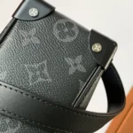 Louis Vuitton LV Unisex Mini Soft Trunk Monogram Eclipse Coated Canvas-Black M44735