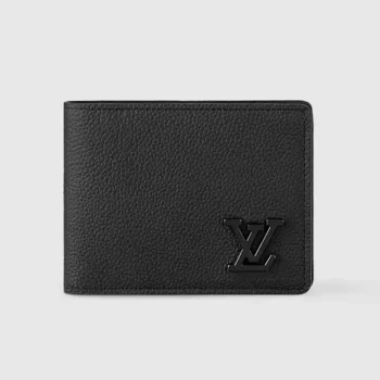 Louis Vuitton LV Unisex Multiple Wallet Black Grained Calf Leather M69829