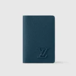 Louis Vuitton LV Unisex Pocket Organizer Cowhide Leather-Navy M82806