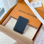 Louis Vuitton LV Unisex Pocket Organizer Cowhide Leather-Navy M82806