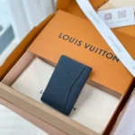 Louis Vuitton LV Unisex Pocket Organizer Cowhide Leather-Navy M82806