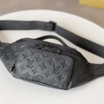 Louis Vuitton LV Unisex Rush Bumbag Black Monogram Shadow Calfskin Leather M47058