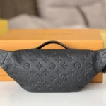 Louis Vuitton LV Unisex Rush Bumbag Black Monogram Shadow Calfskin Leather M47058