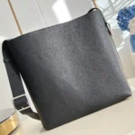 Louis Vuitton LV Unisex Verso Hobo LV Touch Calfskin Leather-Black M27022