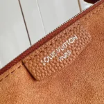 Louis Vuitton LV Unisex Verso Hobo LV Touch Calfskin Leather-Tan M26745