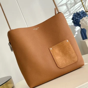 Louis Vuitton LV Unisex Verso Hobo LV Touch Calfskin Leather-Tan M26745