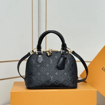 Louis Vuitton LV Women Alma BB Calfskin Leather-Black M26409