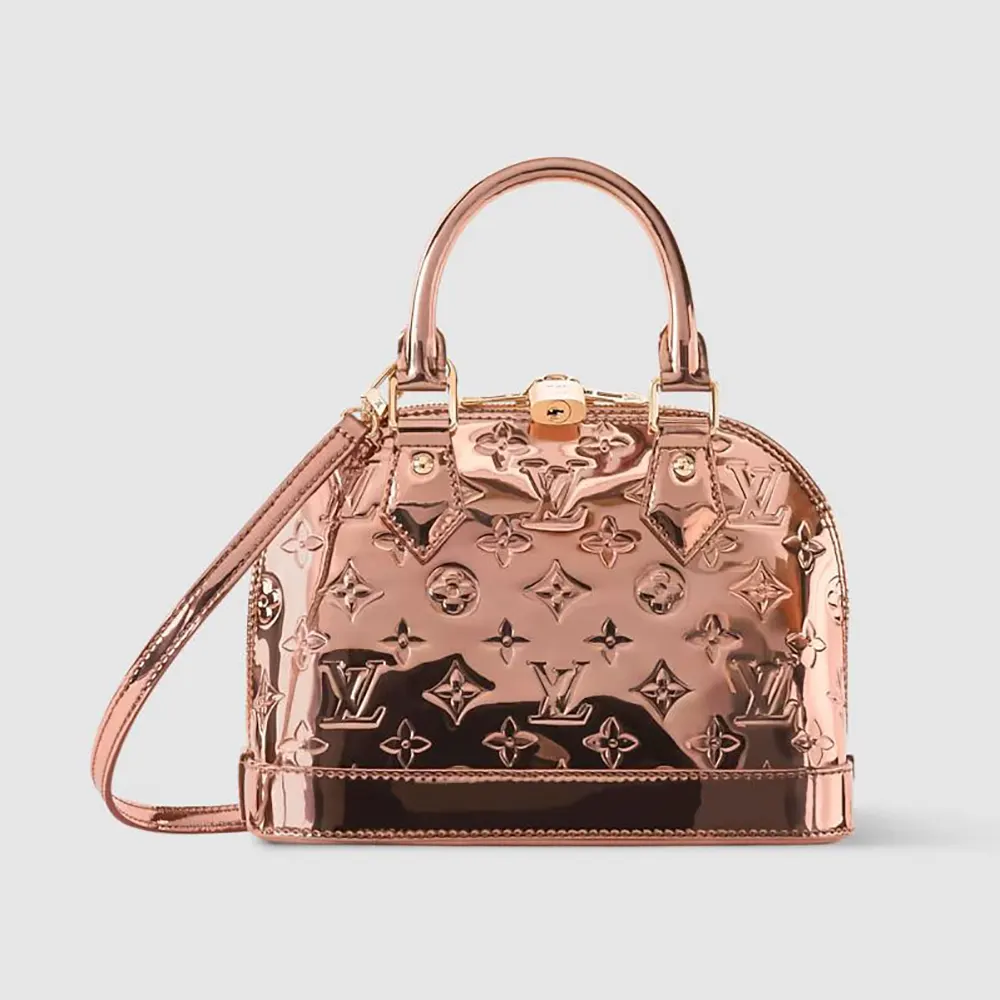 Louis Vuitton LV Women Alma BB Coated Canvas-Rose Gold M27037 (1) Louis Vuitton LV Women Alma BB Coated Canvas-Rose Gold M27037