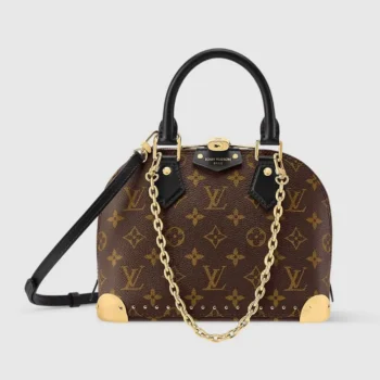 Louis Vuitton LV Women Alma Trunk BB Calfskin Leather-Brown M26084