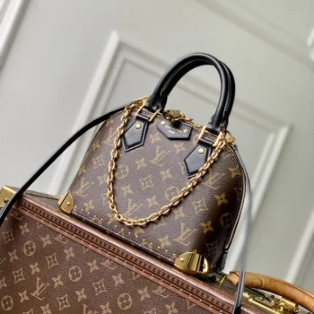 Louis Vuitton LV Women Alma Trunk BB Calfskin Leather-Brown M26084
