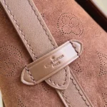 Louis Vuitton LV Women CarryAll PM Suede Calfskin Leather and Shearling-Chocolate