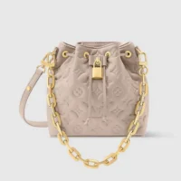 Louis Vuitton LV Women Coussin Bucket Lamb Leather-Beige M26530