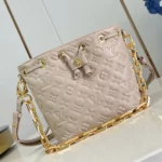 Louis Vuitton LV Women Coussin Bucket Lamb Leather-Beige M26530