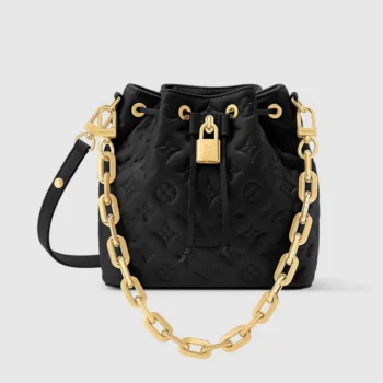 Louis Vuitton LV Women Coussin Bucket Lamb Leather-Black M26216