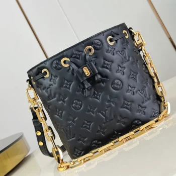 Louis Vuitton LV Women Coussin Bucket Lamb Leather-Black M26216
