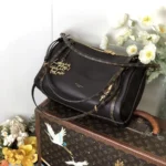 Louis Vuitton LV Women Express MM Calfskin Leather-Black M26397