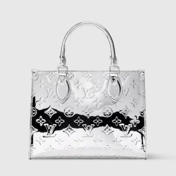 Louis Vuitton LV Women OnTheGo PM Coated Canvas-Silver M26373