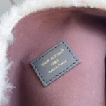 Louis Vuitton LV Women Pochette Mia with Cream shearling Coated-canvas