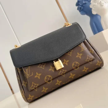 Louis Vuitton LV Women Saint Germain BB Leather and Coated Canvas-Black M26398