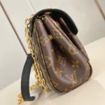 Louis Vuitton LV Women Saint Germain BB Leather and Coated Canvas-Black M26398