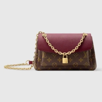 Louis Vuitton LV Women Saint Germain BB Leather and Coated Canvas-Maroon M27067