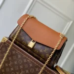 Louis Vuitton LV Women Saint Germain PM Leather and Coated Canvas-Brown M27065