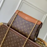 Louis Vuitton LV Women Saint Germain PM Leather and Coated Canvas-Brown M27065