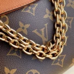 Louis Vuitton LV Women Saint Germain PM Leather and Coated Canvas-Brown M27065