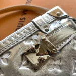 Louis Vuitton LV Women Side Trunk MM Calfskin Leather-Silver M26223