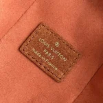 Louis Vuitton LV Women Side Trunk MM Suede Calfskin Leather-Tan M15072