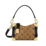 Louis Vuitton LV Women Side Trunk PM Monogram Coated Canvas Cowhide Leather