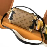 Louis Vuitton LV Women Side Trunk PM Monogram Coated Canvas Cowhide Leather